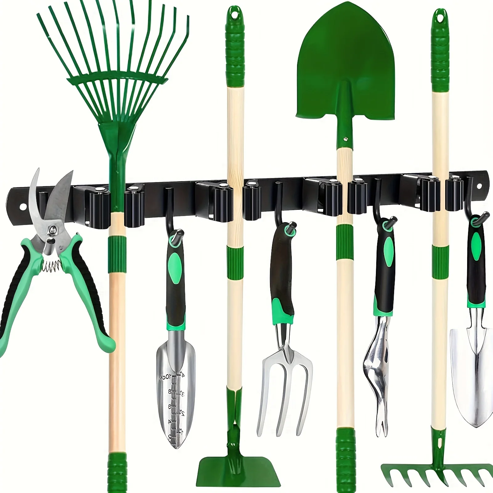 Mop And Broom Holder Wall Mount 4 Racks And 5 Hooks Broom Organizer Tool Storage Racks Stainless Steel Heavy Duty Hooks 1pc storage rack mop holder