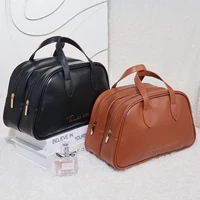 Large-Capacity Double Layer Travel Cosmetic Bag Portable PU Makeup Pouch Women Waterproof Bathroom Washbag Multifunctional Bag 2