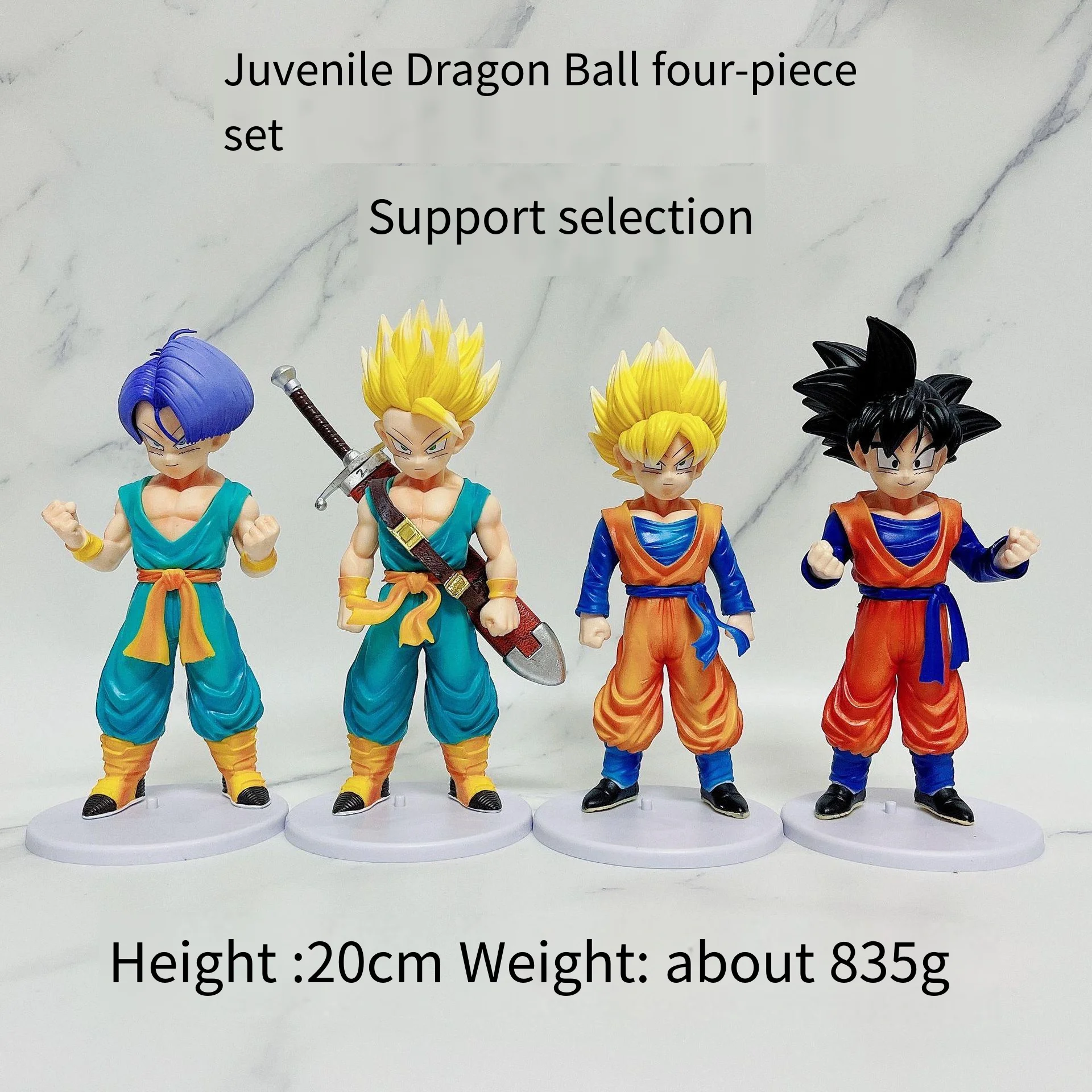 18-20Cm Di Medie Dimensioni Anime Dragon Ball Figure Super Saiyan Son Goku Torankusu Trunks Goten Figurine Model Dolls