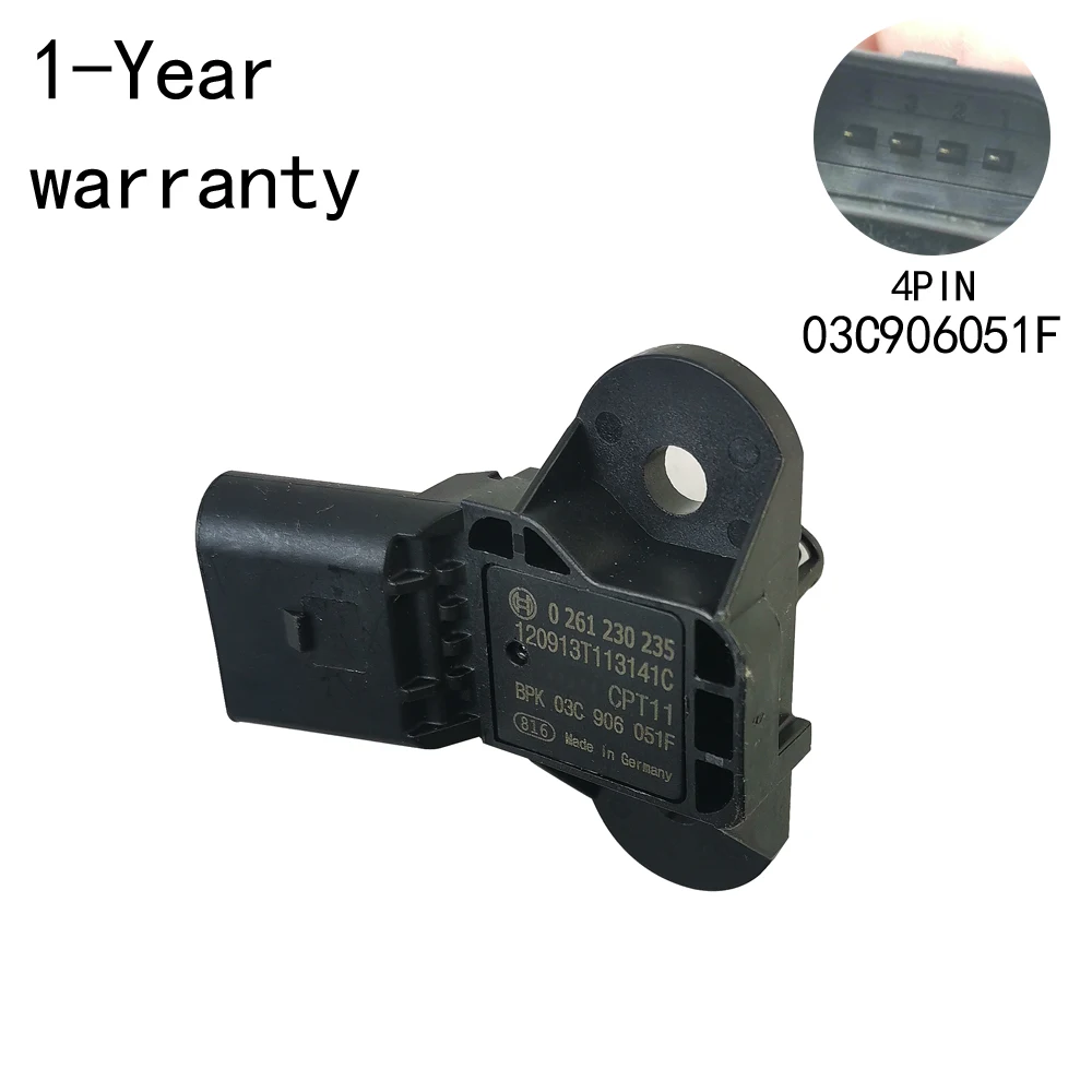 

Lntake pressure sensor 03C906051F For Audi A6L A4L A6 S6 A4 S4 A7 A8 S8 RS5 Q7 VW Lavuda Phideon Sagitar Skoda Fabia Octavia
