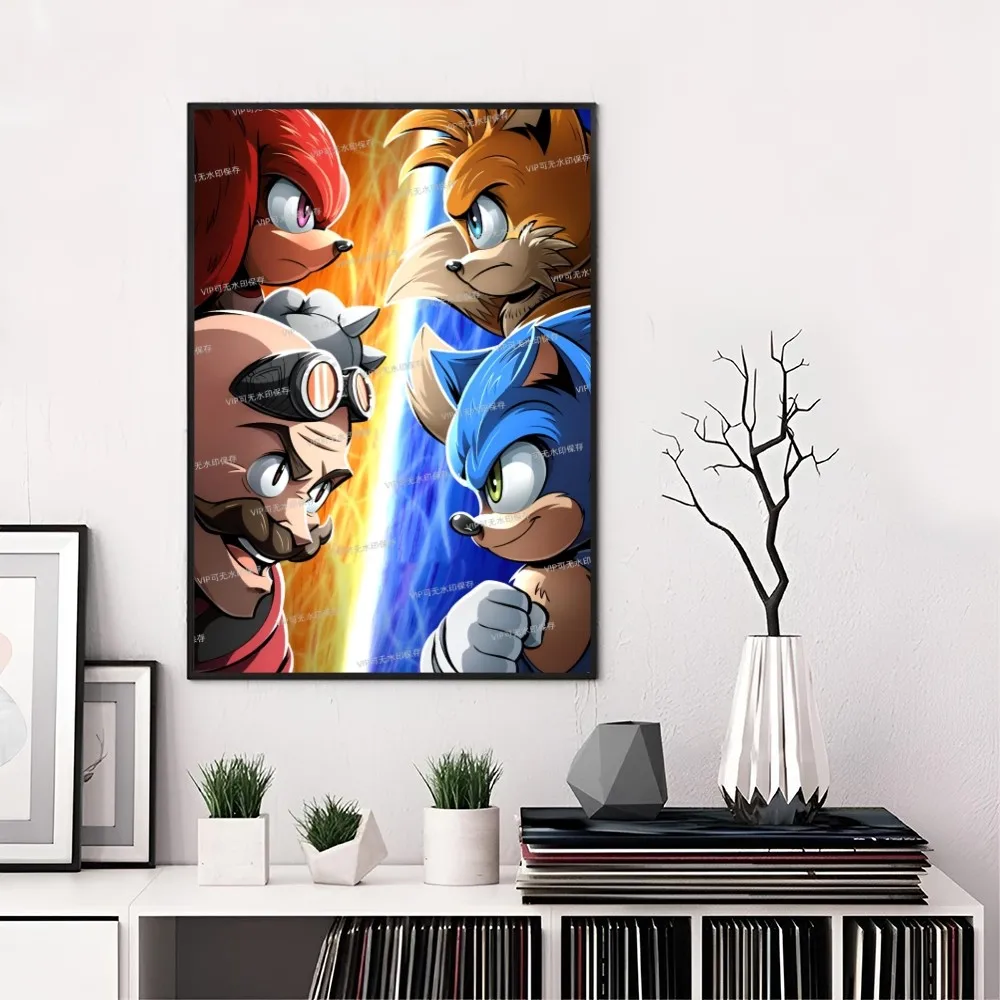 thumbnail image 1 of Póster de S-Sonic H-Hedgehogs en papel impreso para el hogar, sala de estar, dormitorio, entrada, bar, restaurante, cafetería, arte, pintura, decoración, 1 of 5