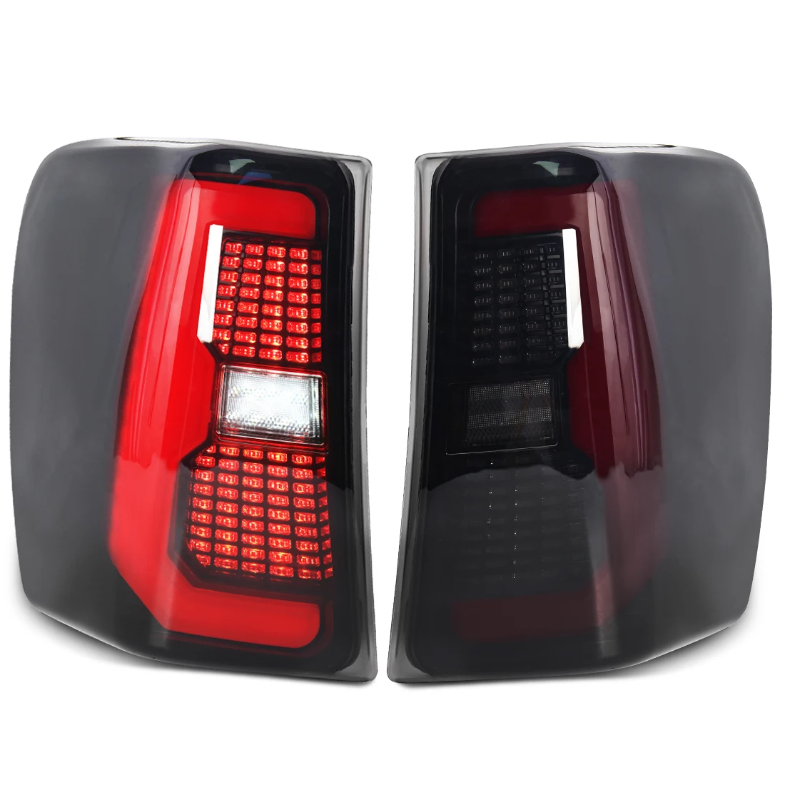 Purchase 1999-2004 Grand Cherokee Red Smoked LED Tail Lights Lamps In - Foto 5