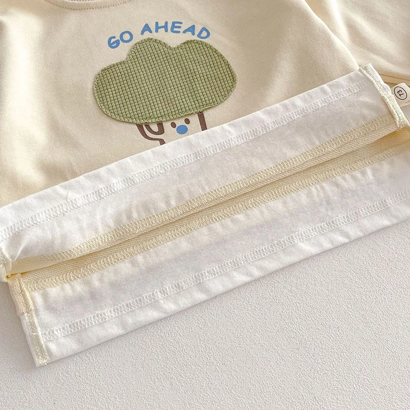 Cute Cartoon Patch Kids Hoodie Sweatshirt for Boys and Girls