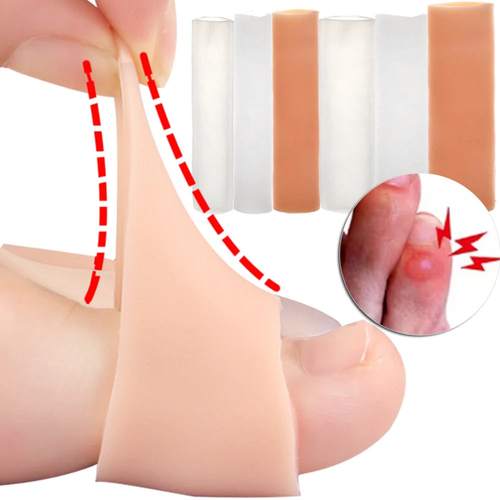 Silicone Gel Foot Finger Protector Cover Cushion Tubes Sleeves Anti-Friction Blisters Prevention 2pcs toe protectors