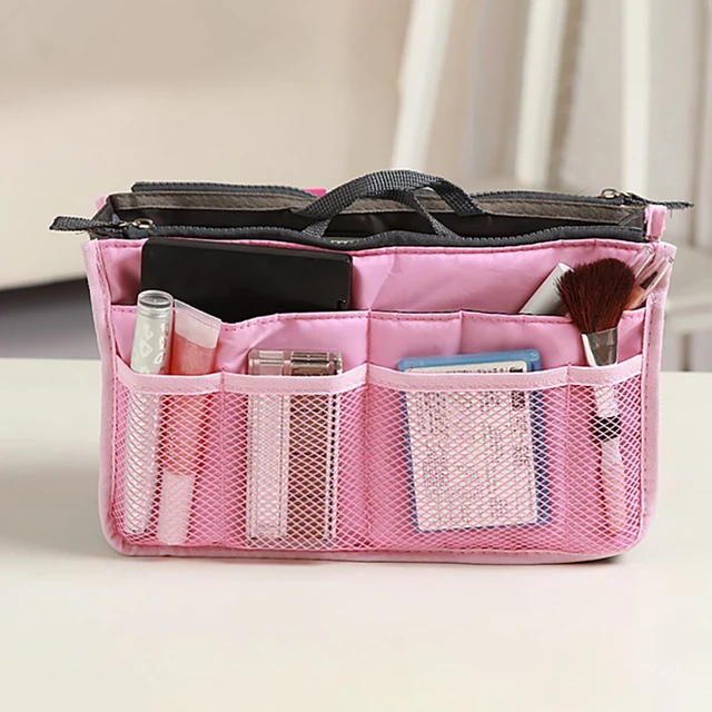 Purse Organizer Insert Zipper - Purse Organizer Makeup Bag Handbags Zipper  Women - Aliexpress