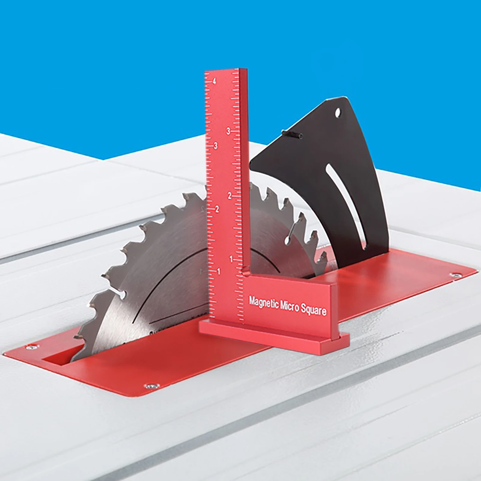 1Pc Precision Machinist Magnetic Square Metric/Inch Engineer Square Aluminum Alloy 90 Degree Right Angle Ruler Measurement Tool machinist square