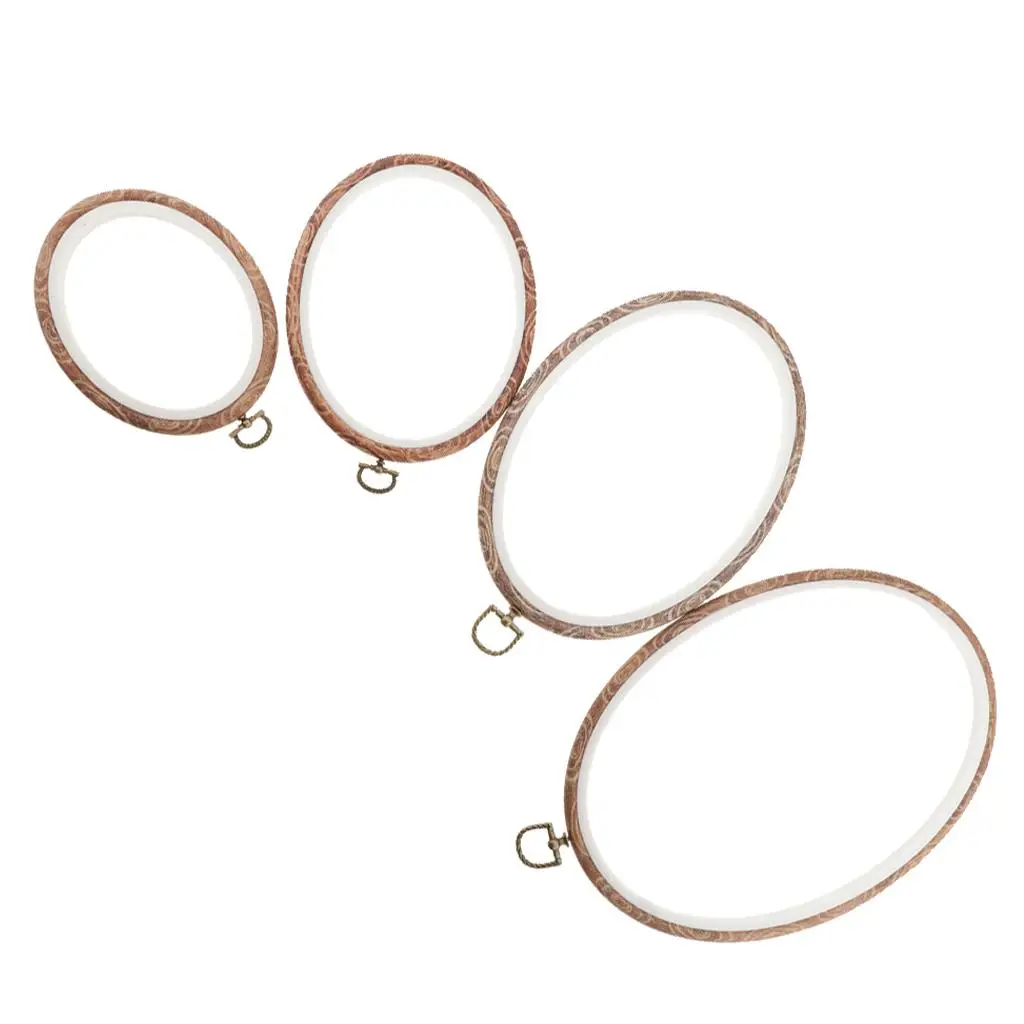 플라스틱 타원형 후프 링 크로스 스티치 바느질 핸드 머신, 자수 바느질 공예, 자수 후프 및 프레임 액세서리