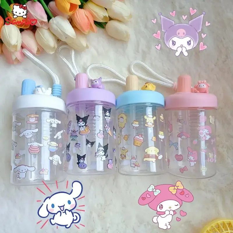 

Cartoon Sanrios Water Bottles Cute Anime Cinnamoroll Kuromi My Melody Kawaii Portable Drinking Cup Bottle Gift Boys Girls Gift