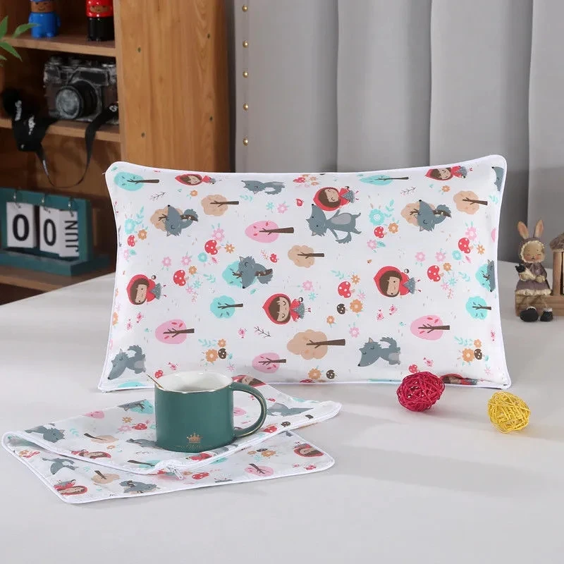 Pillow Case Cover Baby Pillow Cover 29x45CM Pure cotton Breathable Children's Pillow cover Four seasons Universal Baby pillowcase Cartoon Newborn pillowcase