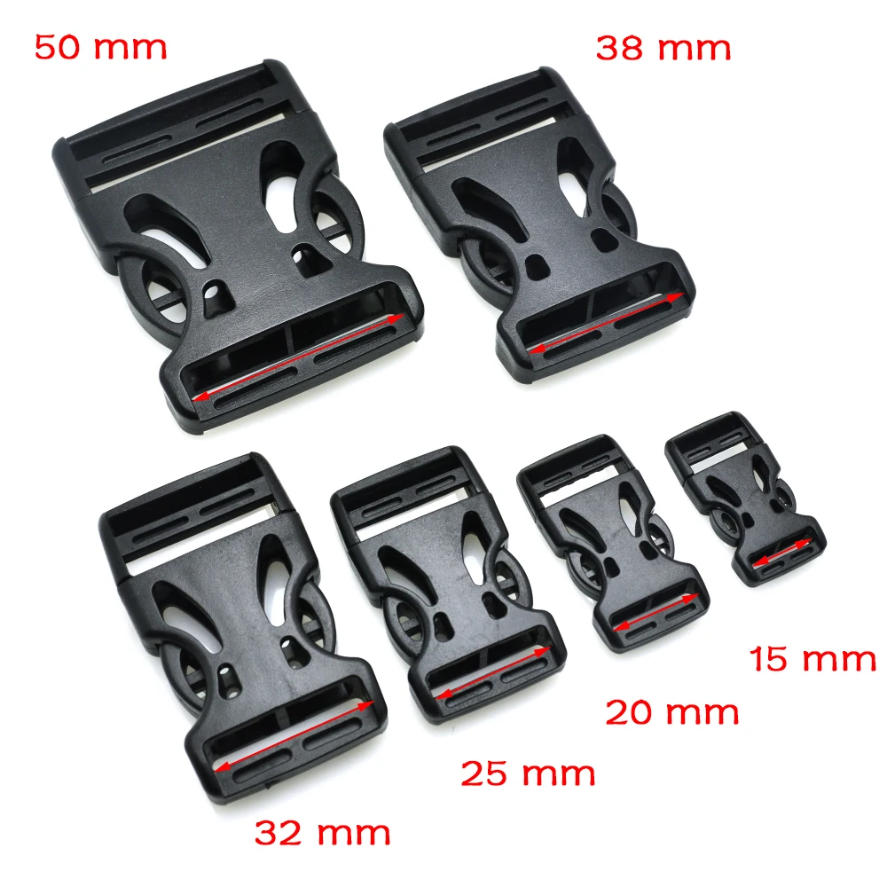 10-Pack Multi-Size Webbing Detach Buckles for Bags and Travel Accessories