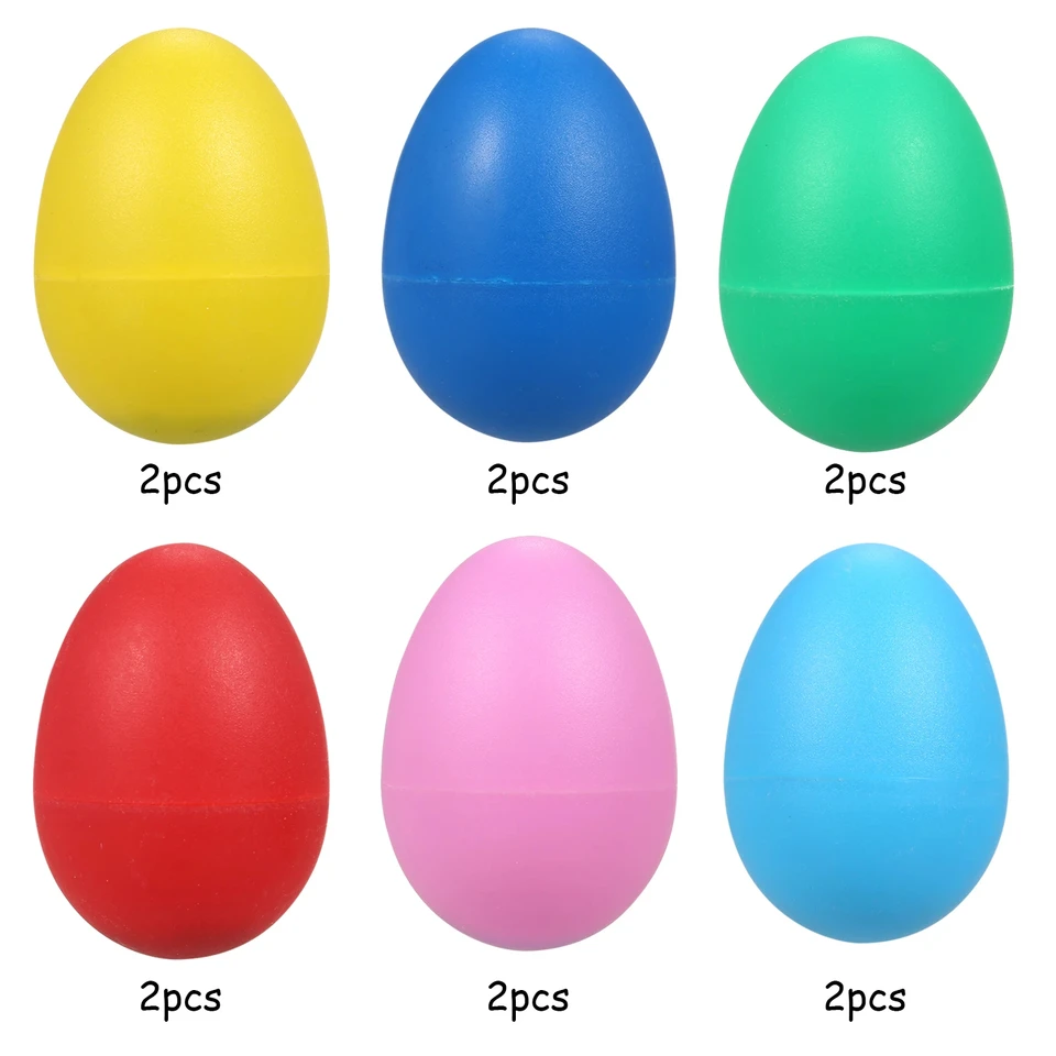 6 Huevos Shaker De Madera – Maracas De Percusión Coloridas Para Bebés Y Niños – Juguete Musical Educativo