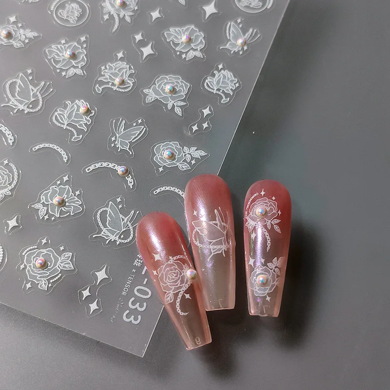 

[Meow.Sensei] Three-Dimensional Nail Sticker Relief Adhesive Nail Sticker Exquisite Series TL-033