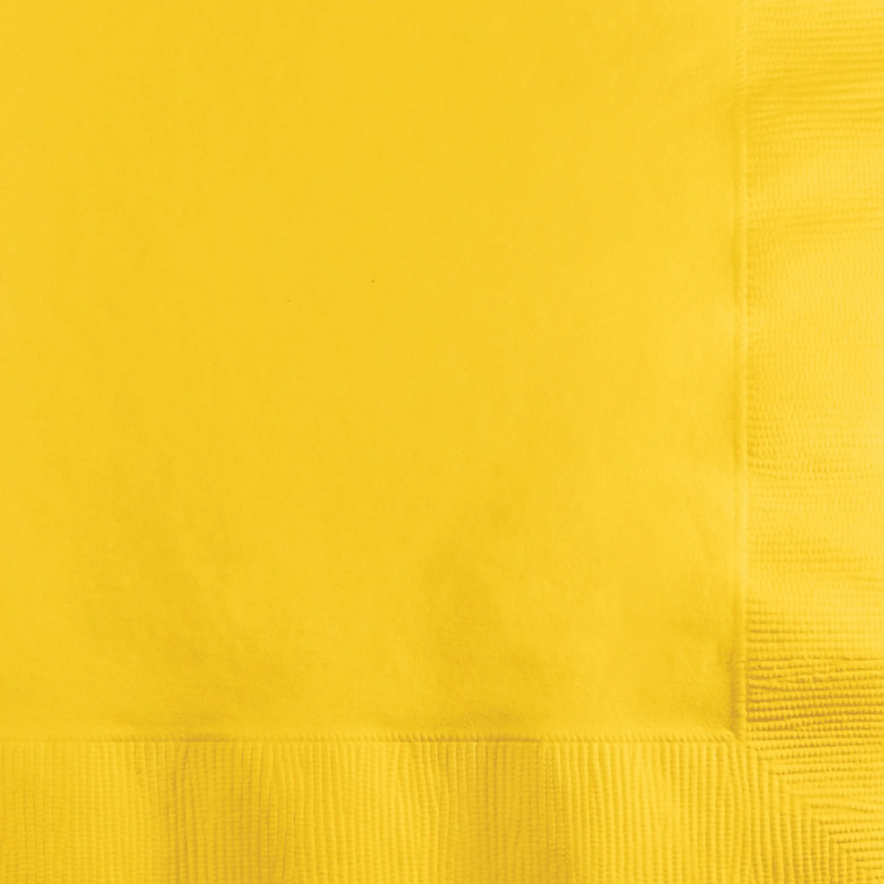 

School Bus Yellow Beverage Napkins 600 Count Disposable tissue
