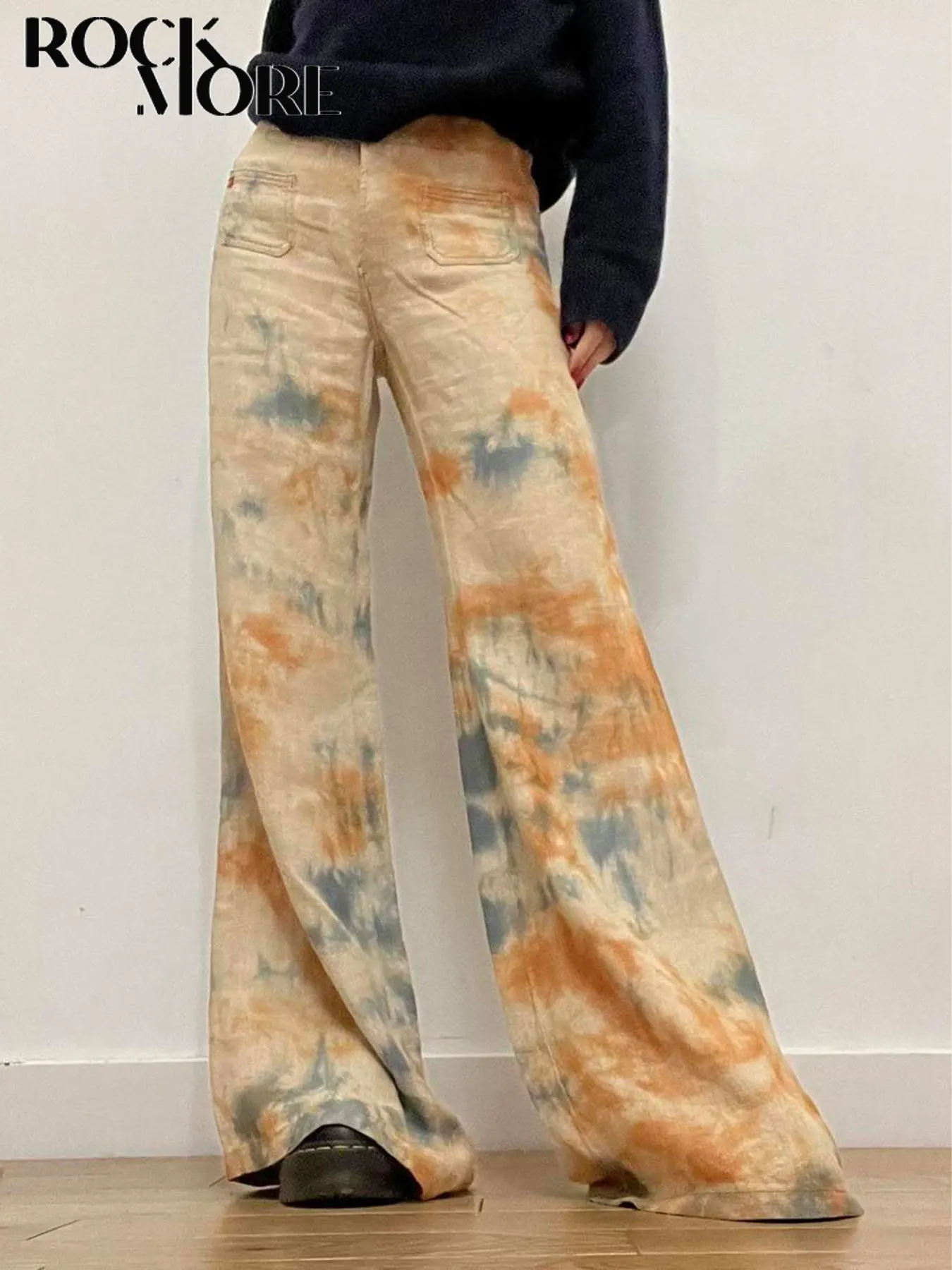 

Женские брюки-багги в стиле ретро, с принтом граффити