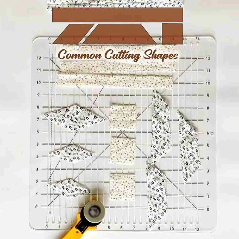 GEGE Sewing Supplies Sewing Ruler Template DIY Craft T-Shirts Ruler Patchwork 5-In-1 Quilt Cutting