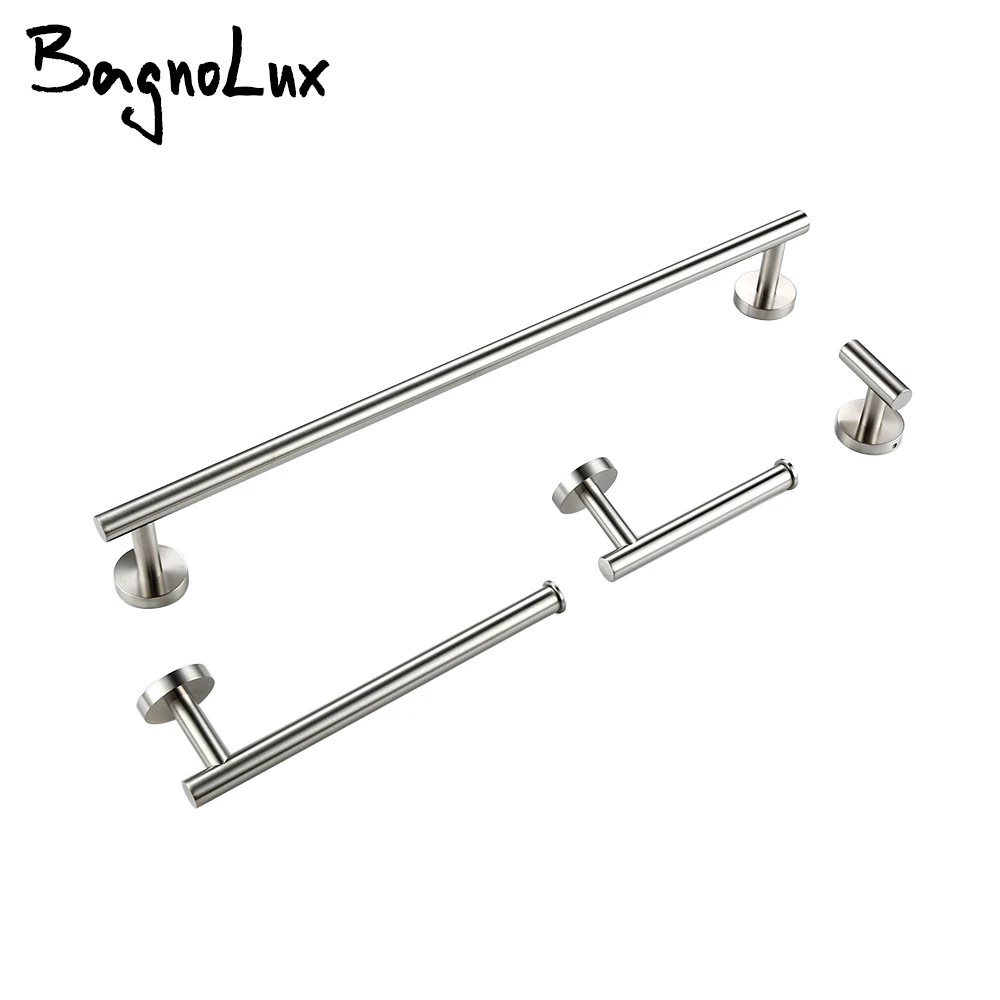 BagnoLux Chrome Stainless Steel Beautiful Wall Hook Toilet Paper Holder Towel Bar Bathroom Accessories