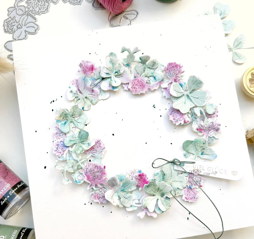 돼지 공예 금속 절단 다이 컷 다이, 몰드 꽃 잎 반지, 스크랩북 종이 공예 나이프 몰드 블레이드 펀치 스텐실 다이