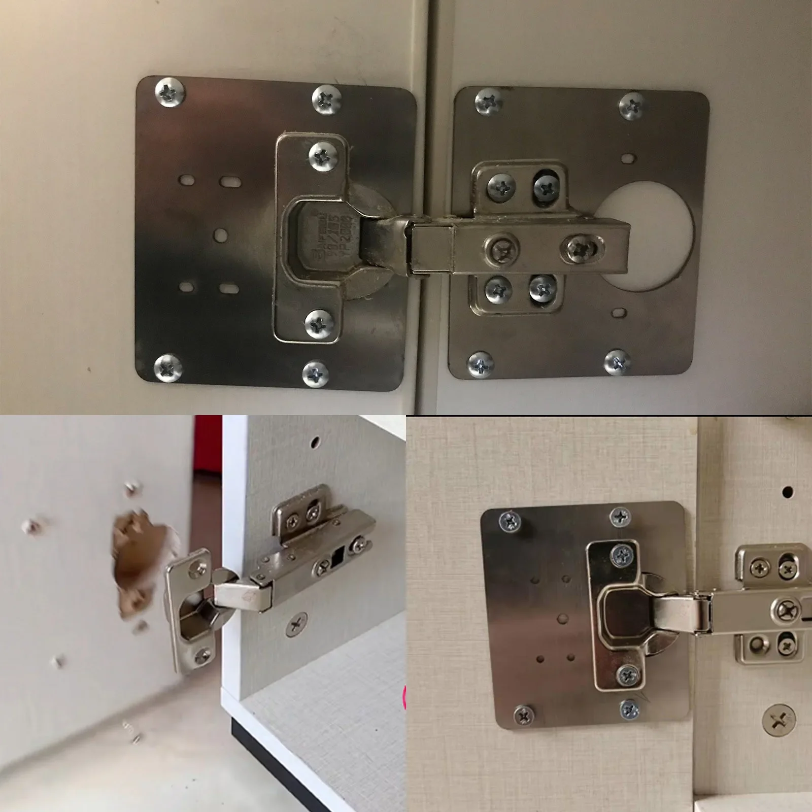 Description Picture 2 of item2pcs Hinge Repair Plate Cabinet Furniture Drawer Foldable Table Window Door Hinger Stainless Steel Plate Hardware Accessories