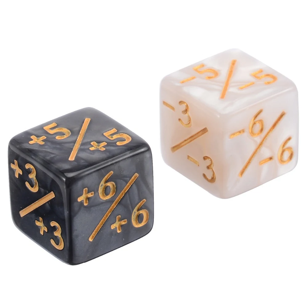 10 Pieces 6 Sided Counters Dice Toy Compatible with CCG/Card Counters Token Dice Card Gaming for Board Game