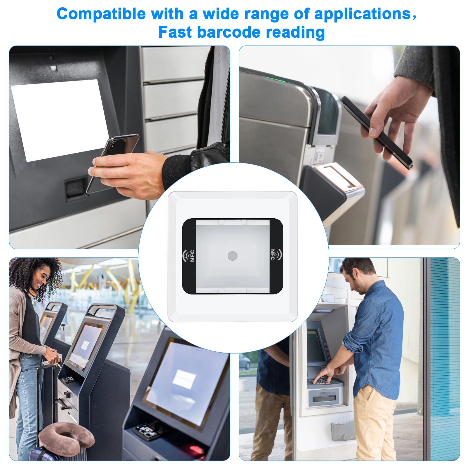 RZ-390 Mini Barcode Scanner Module 2D White With NFC