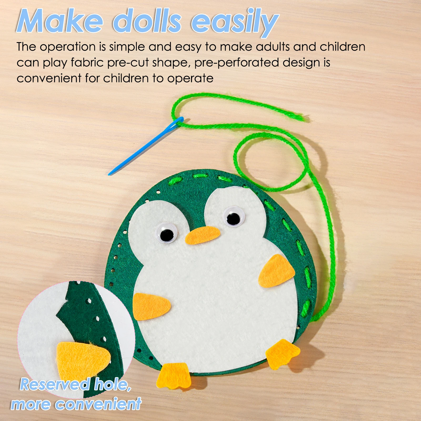 Kids Sewing Kit Fun Educational Beginner DIY Felt Craft Beginners Set Girl Art Toy