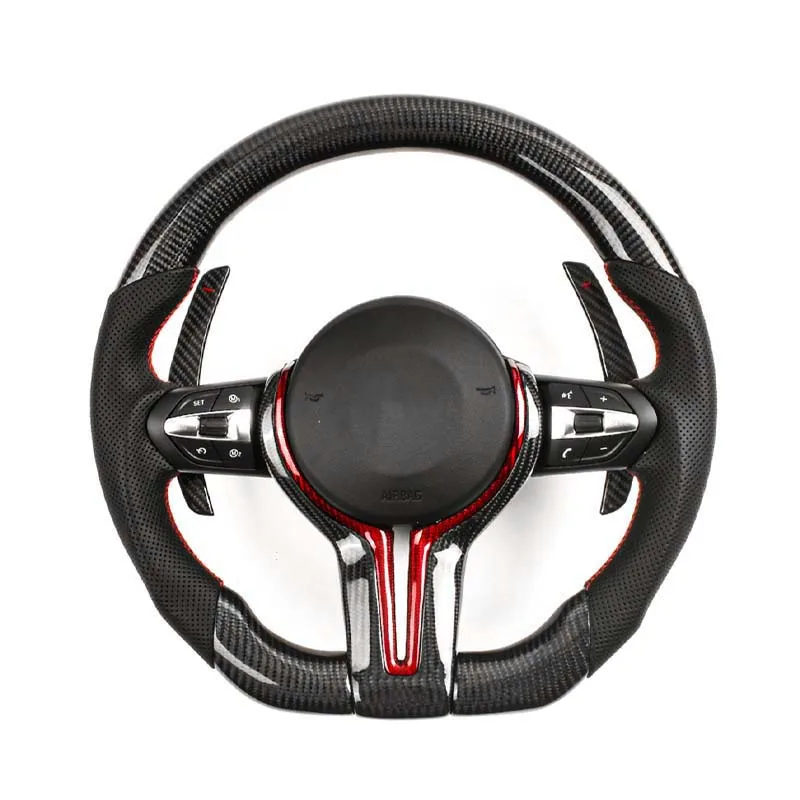 

Carbon Fiber Steering Wheel Fit For BMW F10 F15 F20 F30 F80 F82 M2 M3 M4 M5 1-7 Series X1 X2 X3 X4 X5 X6 Shift Light Sport