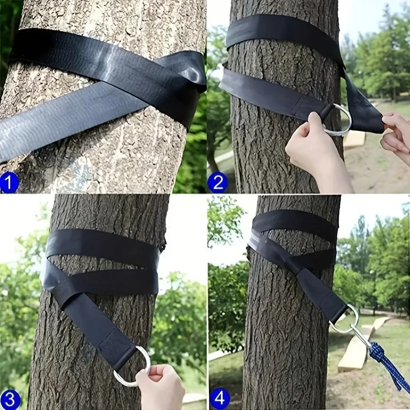 Outdoor Swing Hammock Straps, Equipped with Seat Belts for Carrying Bags, Hammock Straps with High-strength Tree Ties