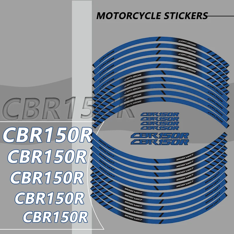 NEW Wheel Stickers Motorcycle Front Rear Inner Rim Tyre Reflective Decorative Sticker Decal For Honda CBR150R CBR400R CBR500R fairing shell sticker decal full car sticker lines solid color decal motorcycle sticker for honda cbr400r cbr 400r 400