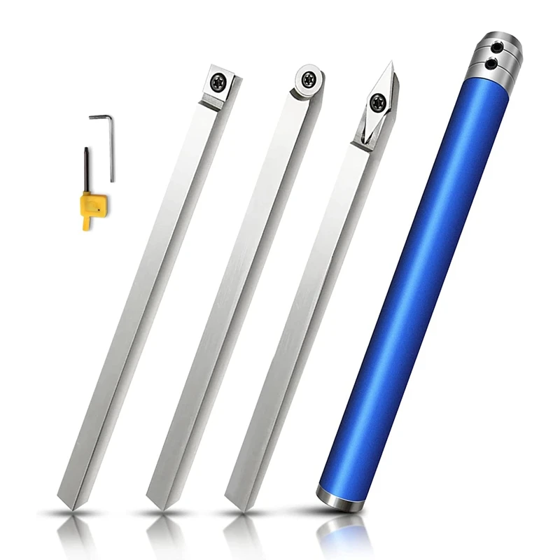 

Токарный станок с твердосплавным наконечником, инструмент для обработки шеи лебедей и заменяемая ручка, цвет синий