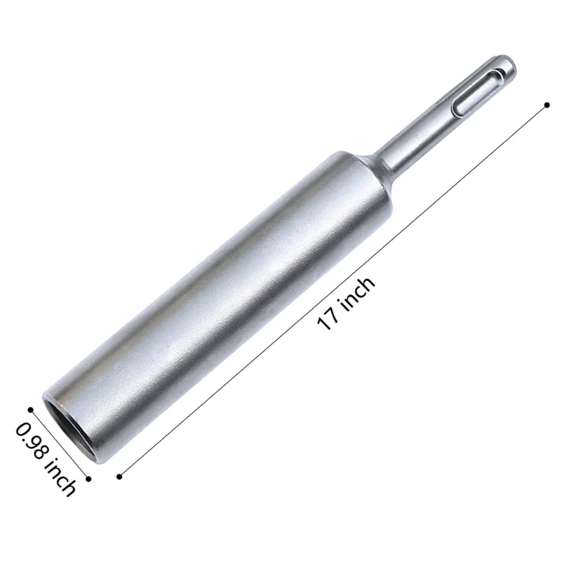 SDS Ground Rod Driver for 5/8Inch and 3/4Inch Ground Rods Hardened Steel Ground Rod Driver 20mm Earth Stake Hammers 6