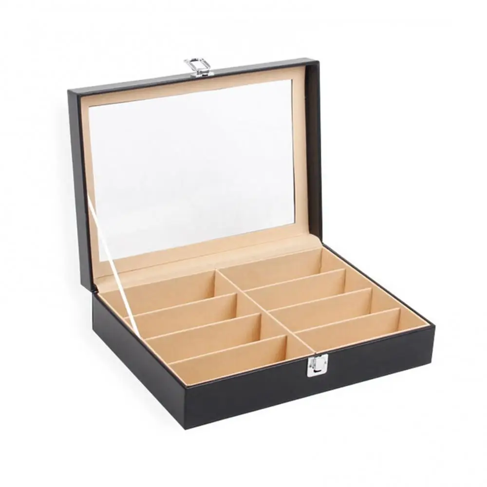 Présentoir Pliable à Lunettes Avec Fermeture Pression - Noir Et Blanc - 47x37 Cm - Portable