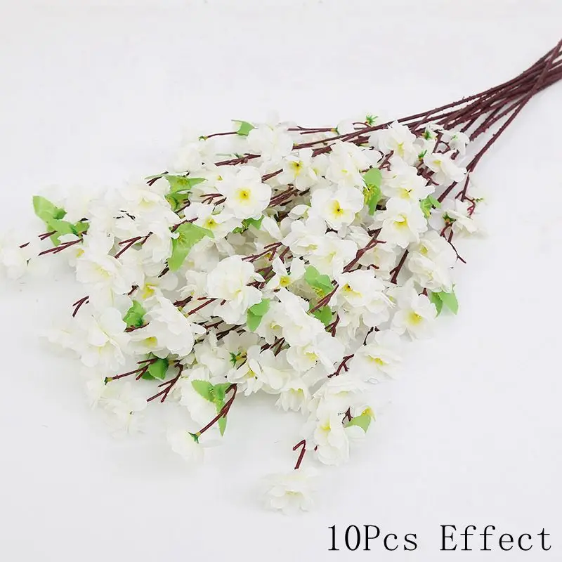RTYUSWL 12 Pezzi Bouquet di Fiori di Pesco Artificiali Alti Rami di Fiori di Pesco Finti Fiori di Pesco di Seta Composizione di Piante Finte per Matrimoni Casa Ufficio Festa (65cm