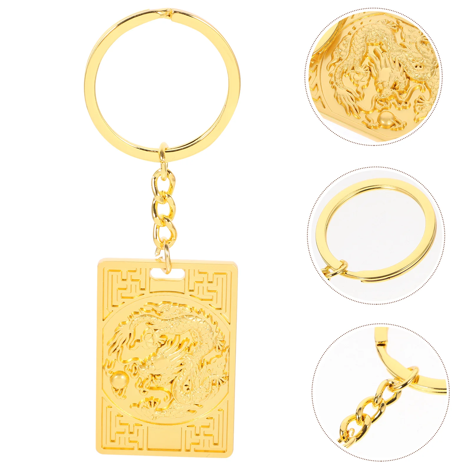 

Dragon Keychain for Backpack Pendants Animal Keychains Decorative Bag New Year Gifts Chinese Hanging Zinc Alloy Garden Years