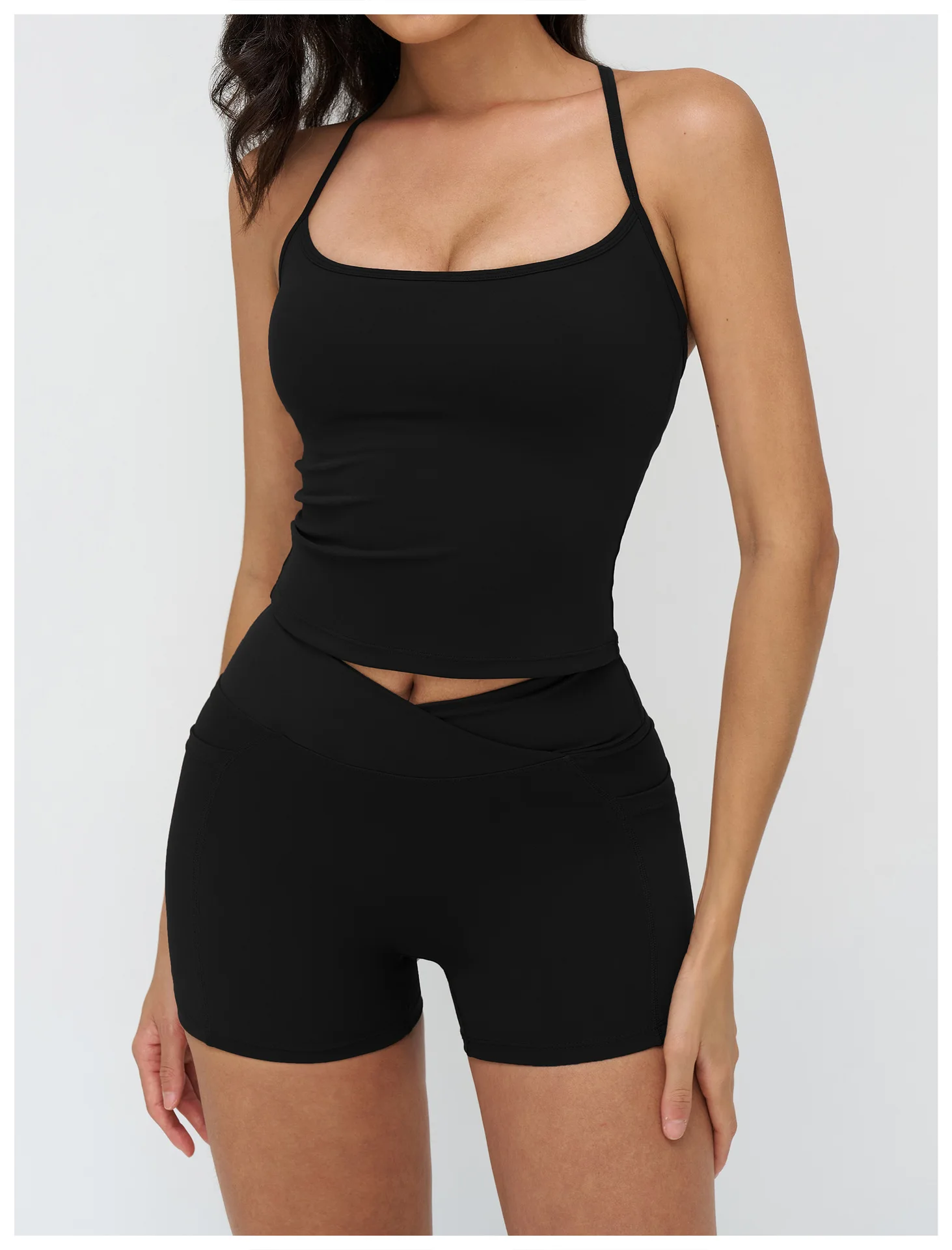 Débardeur Yoga Push-Up Col Carré