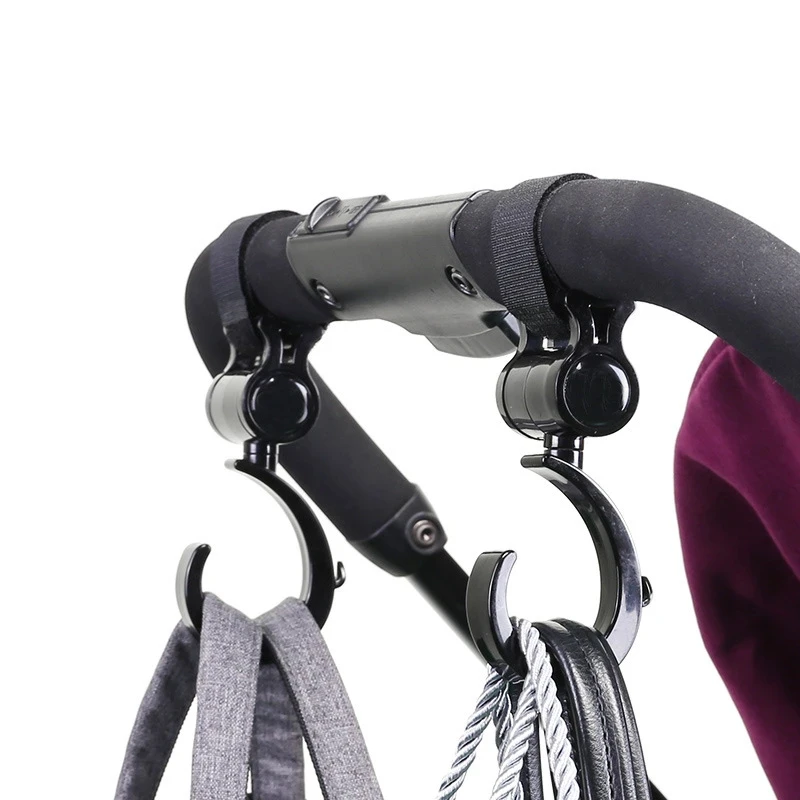 Детская сумка-Органайзер для коляски, поворот на 360 градусов, 2 шт. детская сумка крючок для коляски вращающаяся на 360 градусов