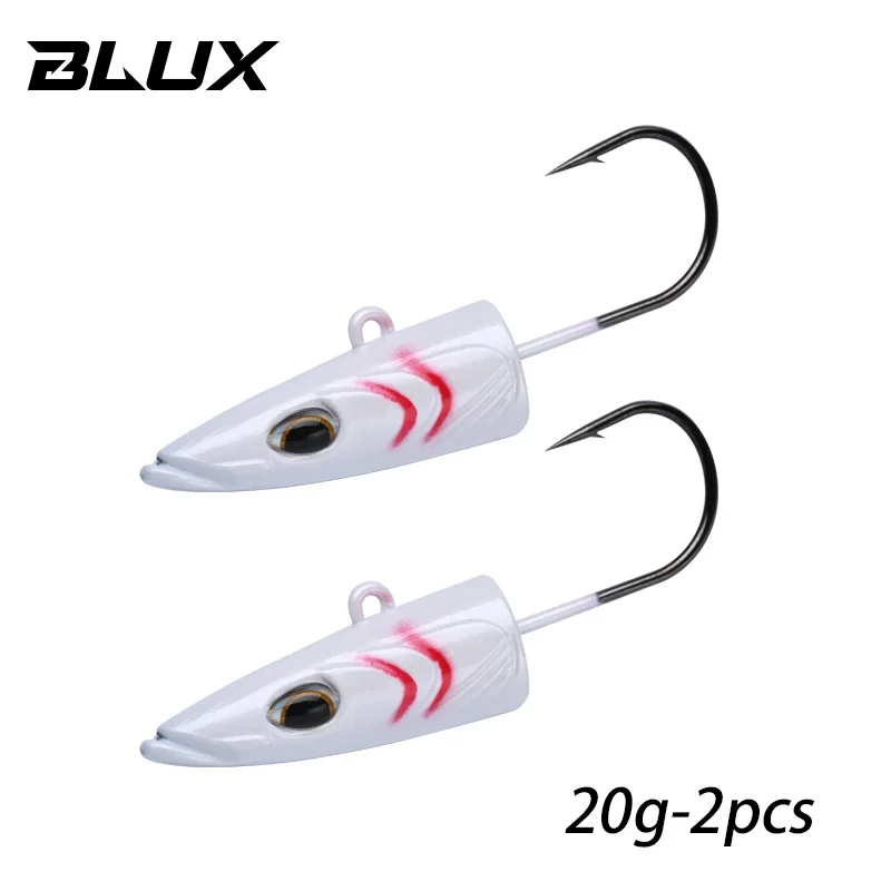 BLUX Vibrant Soft Eel Fishing Lure with Paddle Tail and Jig Head Hook - Saltwater Artificial Bait