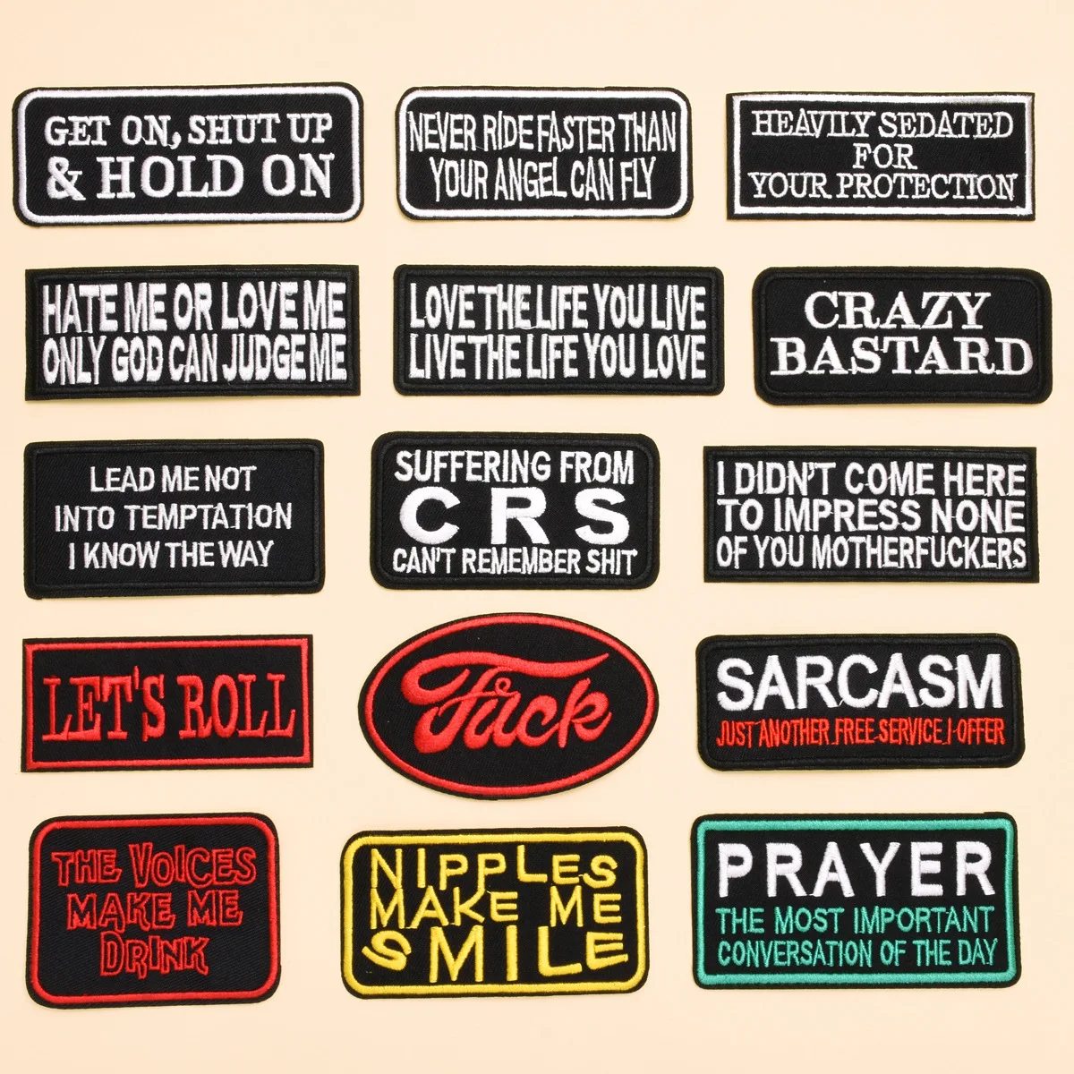 

Modern Simple Computer Embroidery Cloth Patch English Letter Rectangular Patch Clothing Accessories Bag Accessories Cloth Label