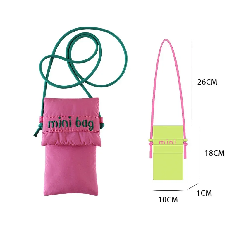 Cute Phone Bag Simple Green Rose Red