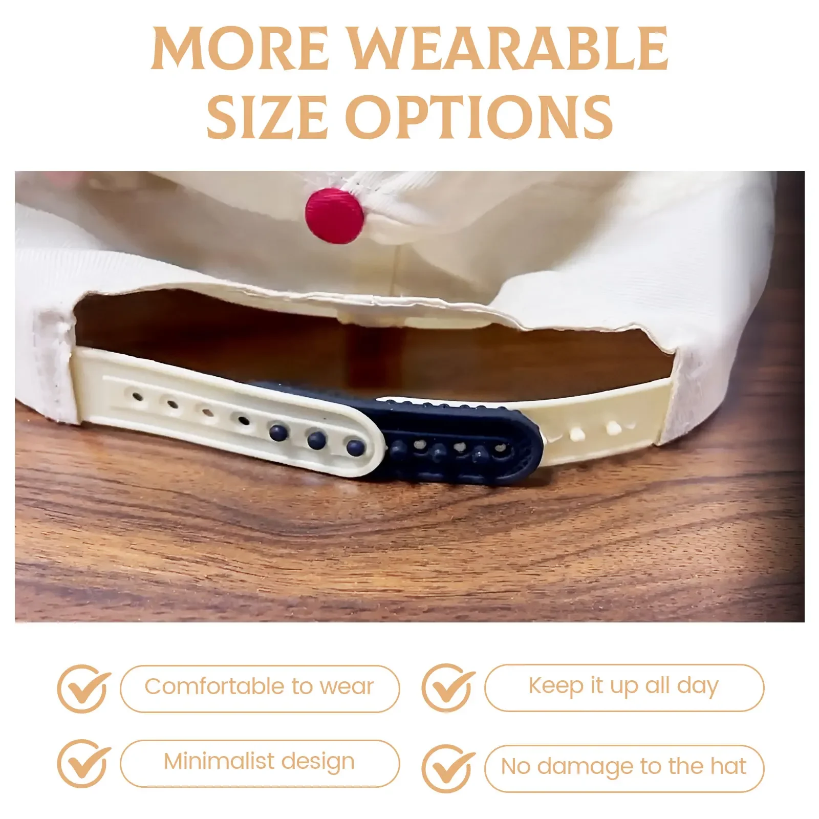 6pcs Hat Extenders Hat Size Extension Tape Holes Adjustable Baseball Cap Size Extender Hats Snap Buckle Replacement Caps Repair