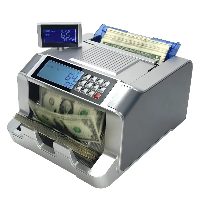 Value Money Counter Large LCD Bill Detector Cash Multi-currency Counting Machine 110V/220V