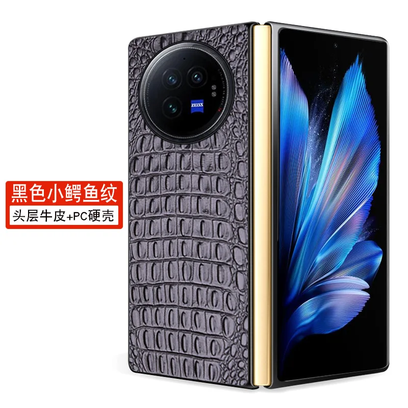 

Wobiloo Роскошные брендовые кожаные чехлы для телефона из натуральной кожи для Vivo X Fold3 Pro задняя крышка искусственная сумка