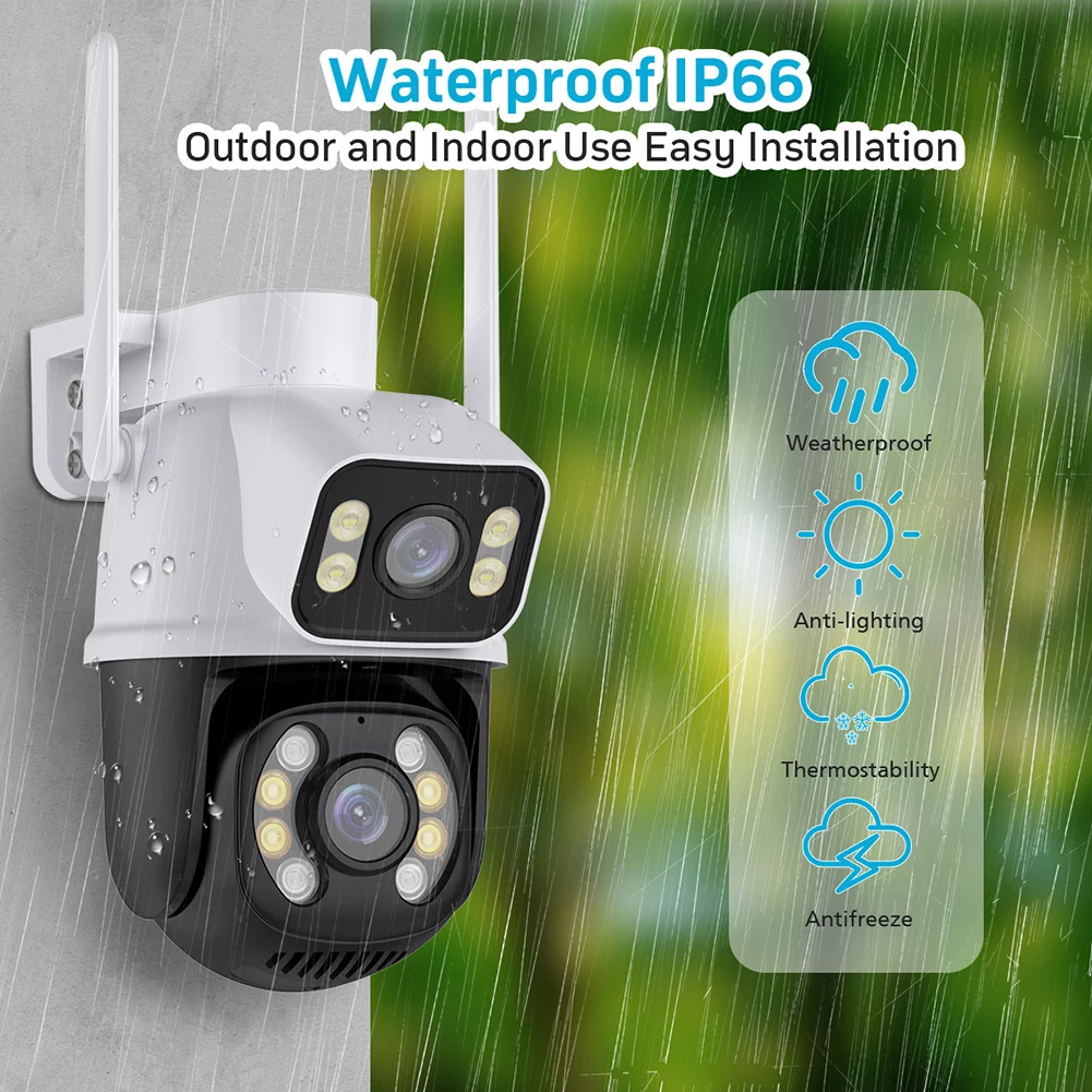 

Dual Camera Color Night Vision Auto Tracking Human Detection Smart PTZ Camera Support Humanoid Detection Tracking