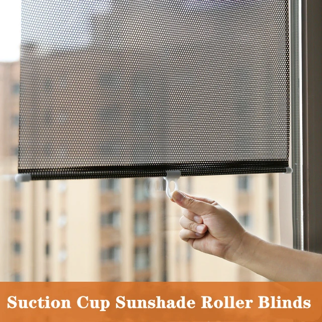 Universal Sunshade Roller Blinds Curtains Retractable Heat Insulation And  Shading Curtain Suction Cup Window Sun-shading Curtain - AliExpress