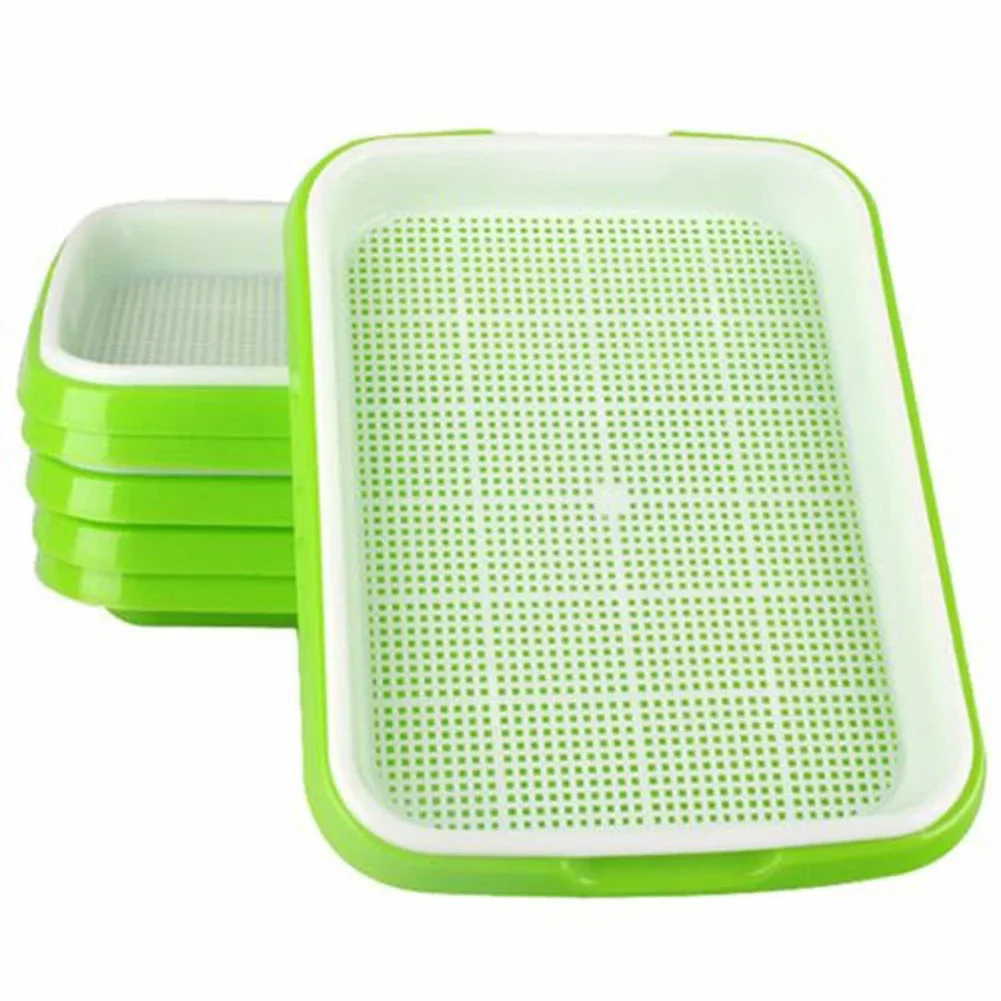 Seed Sprouter Tray Double Layer Soilless Culture Hydroponic Nursery Plate Sprouting Pot Planter Garden Home Plastic Tool hydroponic germination tray seedling box
