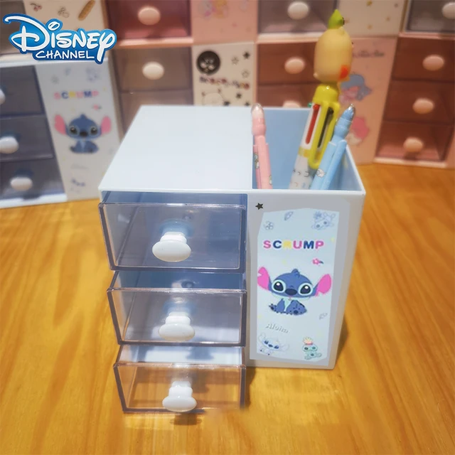 Porte-stylo de dessin animé Disney Stitch DIY, boîte de rangement