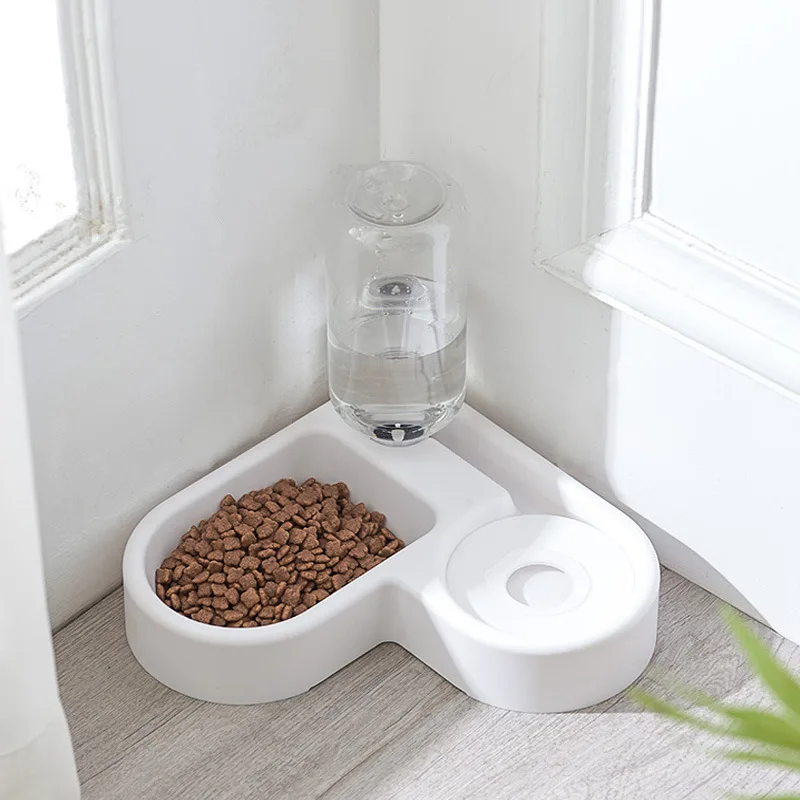 

Pet Corner Feeders Bowls Puppy 500ml Automatic Water Dispenser Cat Dogs Universal Drink Fountain Protection Cervical Food Basin