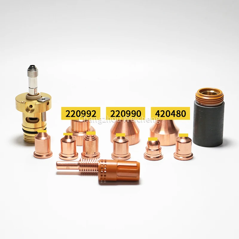Powermax105 Torch Consumable Electrode 220842 220777 Nozzle 220930 220941 220816 220819 220990 Shield 220817 220993 220818 10PCS electrode nozzle