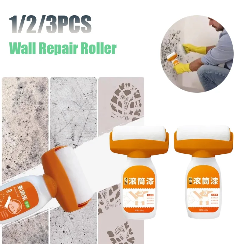 Wall Repair Roller Portable Household Paint Brush Waterproof DIY Renovation Wall Spackle Roller Paint Touch Up Paint Roller