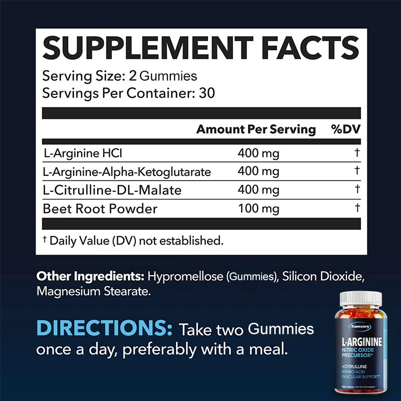 L-Arginine Supplement-Boosts Energy and Endurance, Improves Muscle Mass and Athletic Performance
