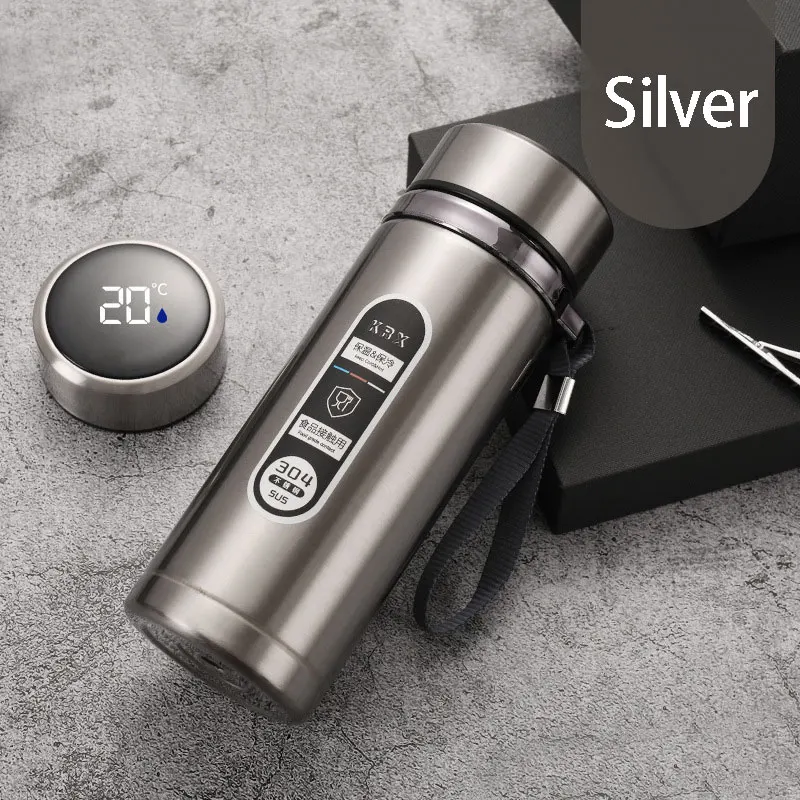 LED Temperature Display Insulated Stainless Steel Thermos Cup - 500ml
